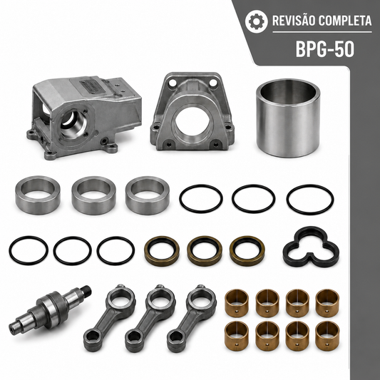 Kit de Revisão Completa para Bomba de Alta Pressão BPG-50 Sibravac