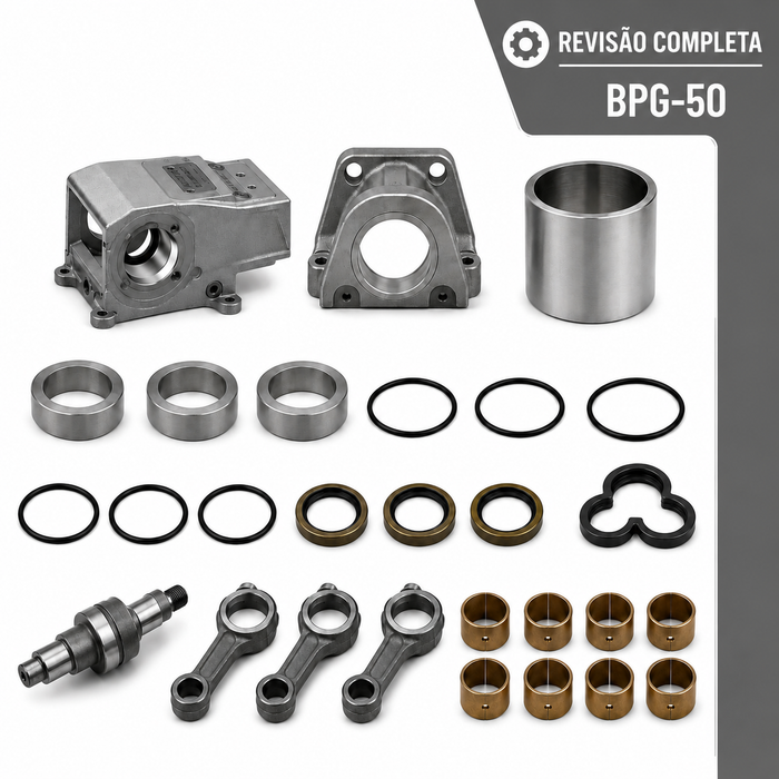 Kit de Revisão Completa para Bomba de Alta Pressão BPG-50 Sibravac