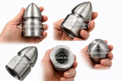 Bocal de Gordura e Desobstrução Standard Ø50mm Rosca 1” NPT para Hidrojato e Limpeza de Tubulações